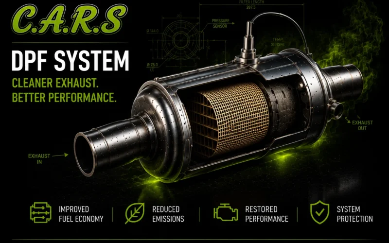 CARS diesel engine repairs in Mandurah with a picture of a cutaway DPF and sensor