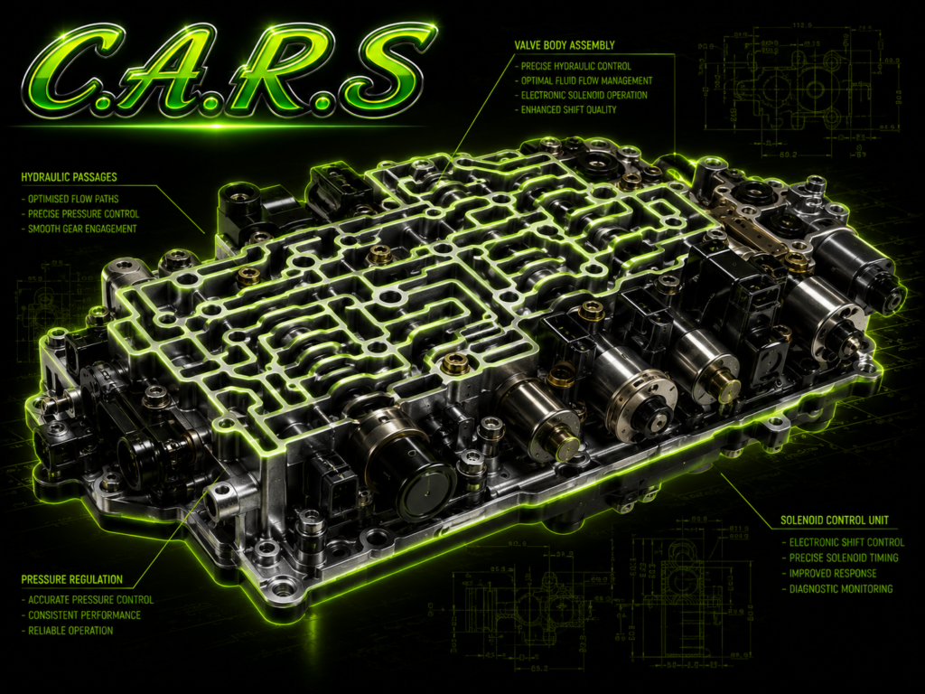 Automatic transmission cutaway highlighting specialist transmission repairs and driveline diagnostics by C.A.R.S.